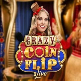 Logo of Crazy Coin Flip from Evolution at SlotsGem Casino